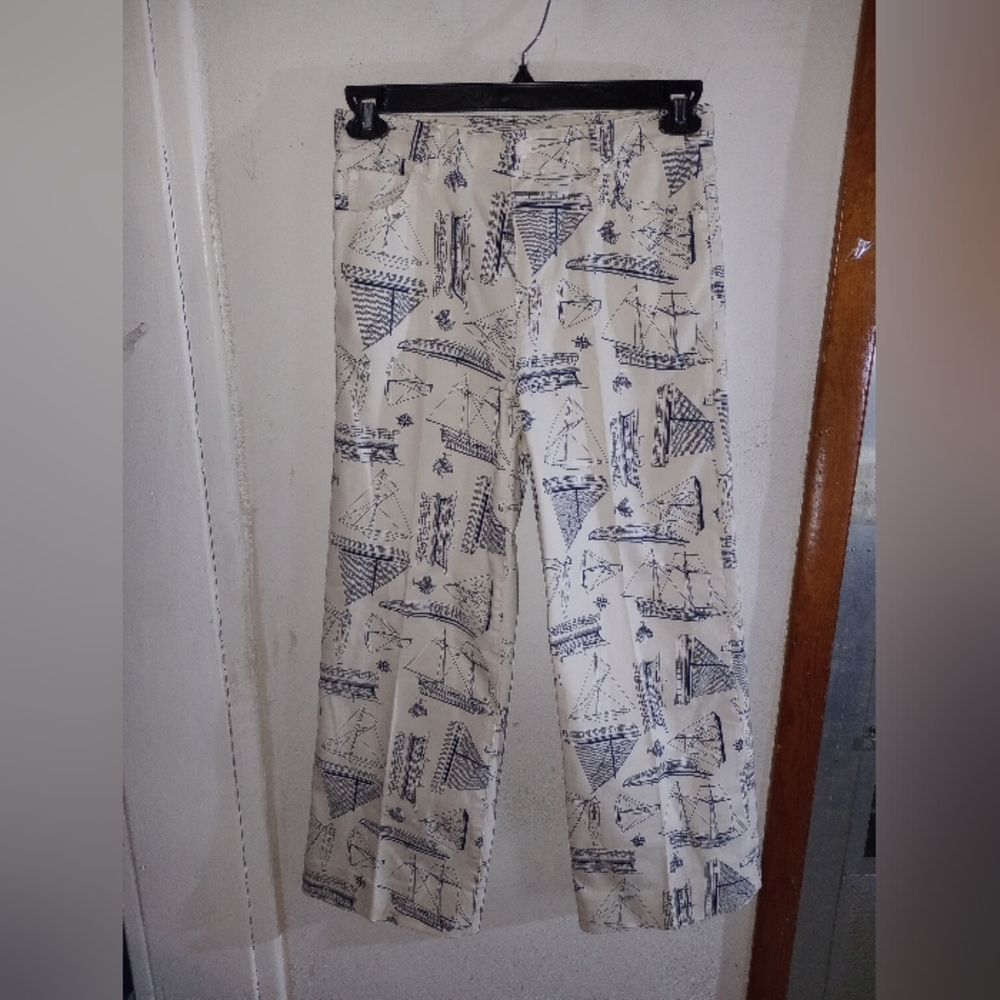 TORY BURCH Blue Adrift Sailboat Nautical Jeans